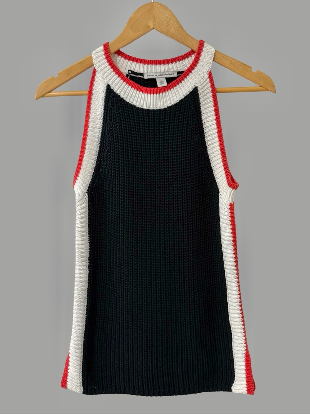 Cotton By Cotton Cashmere Navy Knit Sweater Vest S